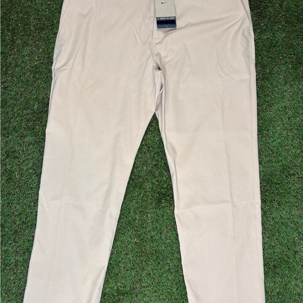 Nike Tour Repel Men's Chino Slim Golf Pants (FD5622-200, Hemp/Black)